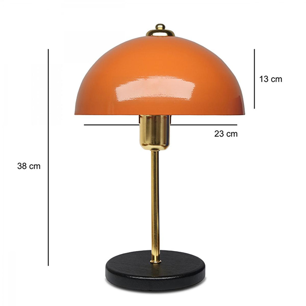 Homing Swiss Turuncu Gold Table Lamp, Metal & MDF, E27 Socket, Energy-Efficient LED Lighting - view 3
