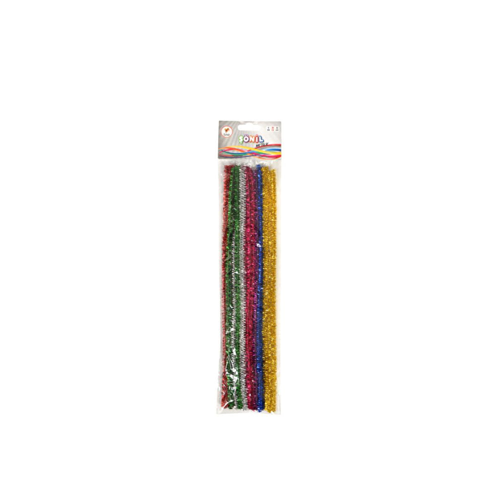 Lino Şönil - 25 Pack Metallic Craft Supplies for Art Projects, 30 cm, 6 mm Thickness - Ideal for Schools & DIY Crafts