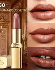 L'Oréal Paris Color Riche Nude Intense NU Unapologetic Lipstick - Intense Nude Color, Moisturizing & Long-Lasting L'Oréal Paris Color Riche Nude Intense Lipstick - Moisturizing & Long-Lasting L'Oréal Paris Color Riche Nude Intense, NU Unapologetic Lipstick, Moisturizing Lipstick, Long-Lasting Lip Color, Nude Lipstick for Everyday Wear, Lip Care, Cosmetic, Makeup, Beauty Products, Lipstick, Nude Tone, Creamy Lipstick, Vitamin E, Care Oils