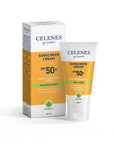 Celenes Herbal: SPF 50+ Anti-Aging Sunscreen - Protect & Rejuvenate Sensitive Skin with Collagen, Fragrance & Paraben Free, Water Resistant - 1.69 fl oz Celenes: SPF 50 Anti-Aging Sunscreen - Sensitive Skin Protection Anti-aging sunscreen, SPF 50+ sunscreen, Sunscreen for sensitive skin, Mineral sunscreen, Organic sunscreen, Water resistant sunscreen, Paraben free sunscreen, Fragrance free sunscreen, Alcohol free sunscreen, Collagen sunscreen, Sunscreen, Facial Sunscreen, UVA/UVB protection, Skin rejuvenati
