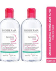 Bioderma Sensibio H2O Micellar Water for Sensitive Skin, Gentle Makeup Remover and Cleanser - 500ml Twin Set Bioderma Sensibio H2O Micellar Water - Gentle Makeup Remover sensitive skin micellar water, no-rinse makeup remover, Bioderma Sensibio H2O, gentle cleansing solution, soothing skincare for sensitive skin, micellar water, gentle makeup remover, sensitive skin care, skincare for sensitive skin, no-rinse cleanser, dermatologically tested, fragrance-free, non-comedogenic, paraben-free, skincare essential