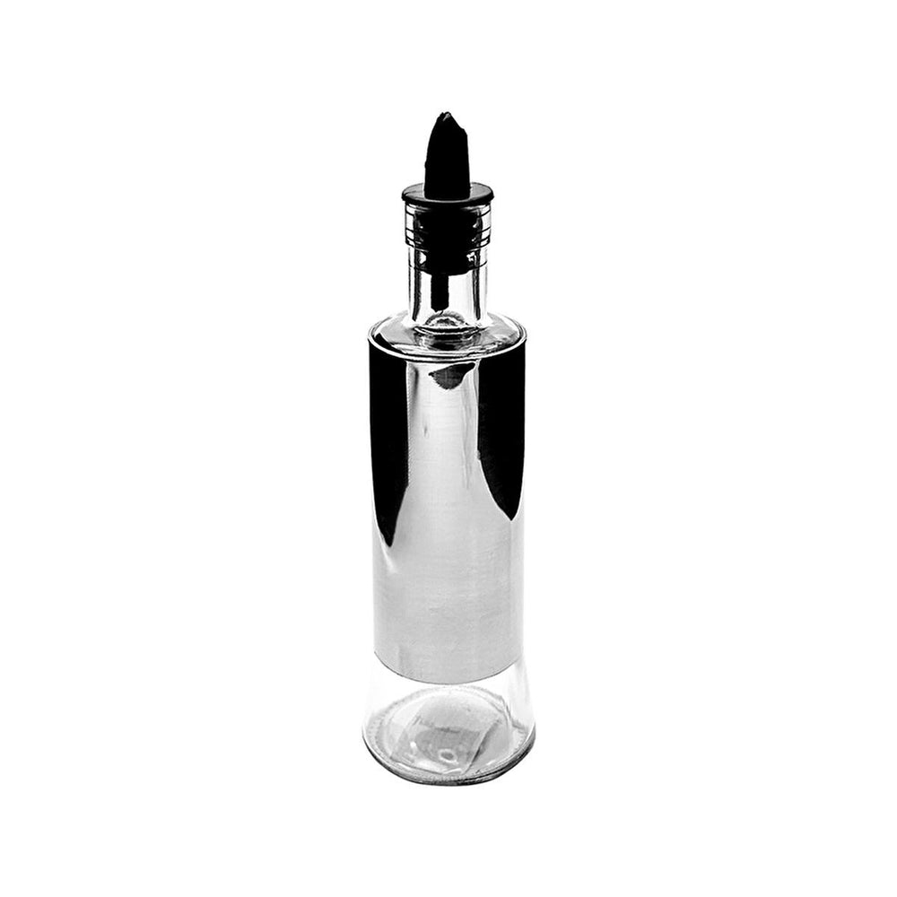 Luna Cucina Glass Oil and Vinegar Cruet with Silicone Pourer Tip - 300 ml Capacity