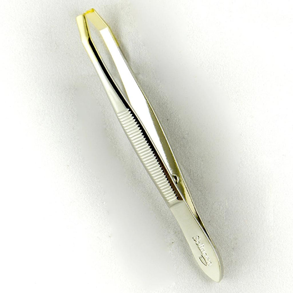 Perge Solingen Gold Tweezers for Precise Brow Shaping