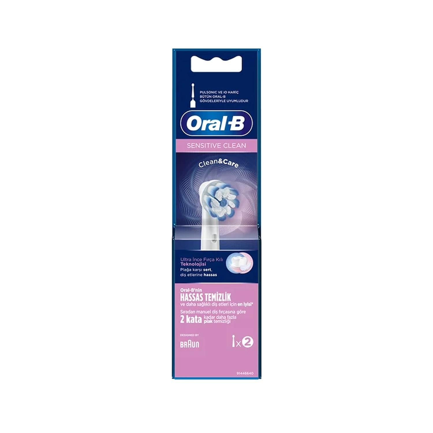 Oral-B Electric Toothbrush Replacement Heads - Sensitive Clean Sarjli Diş Fırçası Yedek Başlık 2 Adet - Compatible Oral-B Toothbrush Accessories Oral-B Sensitive Clean Replacement Heads - Gentle & Effective Oral-B replacement toothbrush heads, Sensitive Clean toothbrush heads, Electric toothbrush accessories, Oral-B Şarjlı Diş Fırçası Yedek Başlık, Rechargeable toothbrush replacement heads, Oral hygiene products, Toothbrush replacement heads, Oral-B compatible accessories, Gentle toothbrush heads, Sensitive