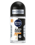 Nivea Men Black & White Invisible Deodorant for Men - Long Lasting Anti-Perspirant Protection, 72 Hours, - Deodorant