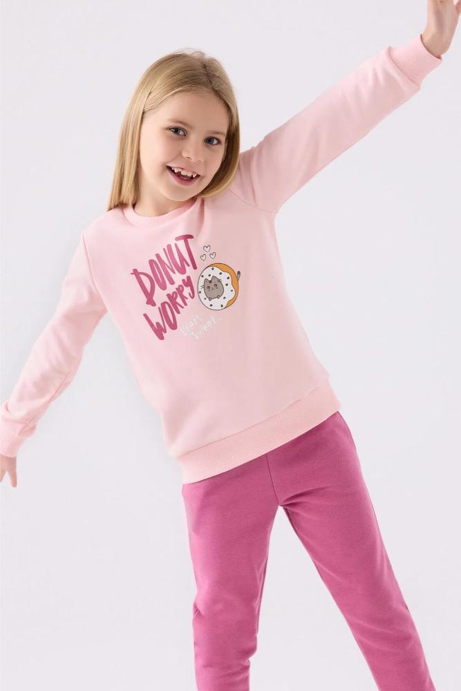 Roly Poly Girls Tracksuit Set in Light Pink