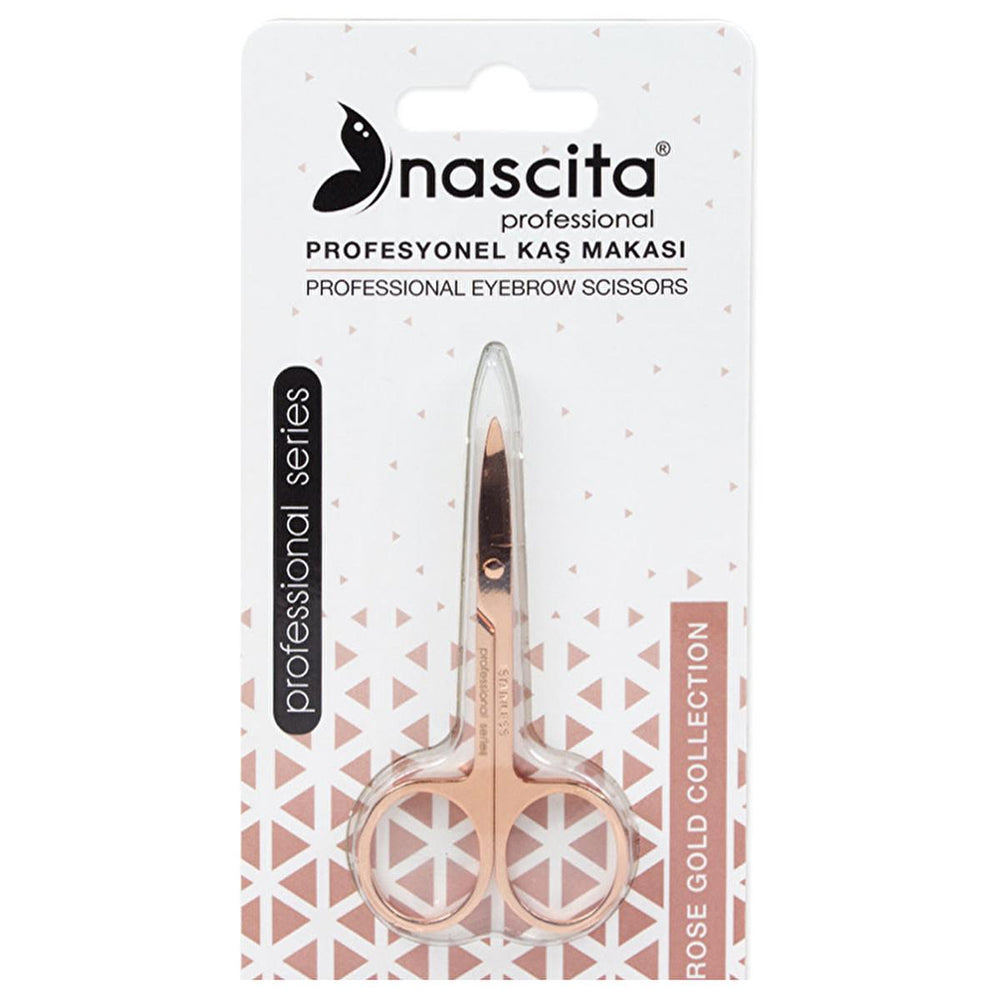 Nascita Bronz Profesyonel Eyebrow Scissors for Precise Grooming - Professional Eyebrow Shaping Beauty Tools - Eyebrow Pencil