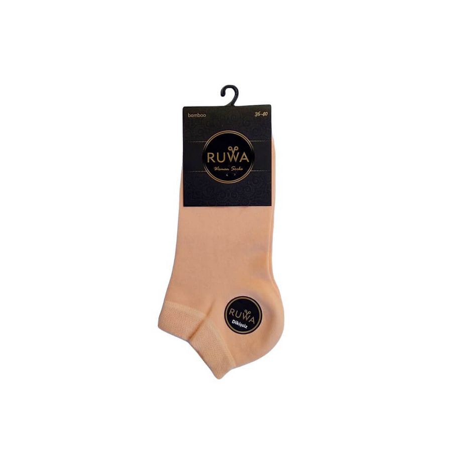 Ruwa 201 Women's No-Show Socks Breathable Orange 1 Pair