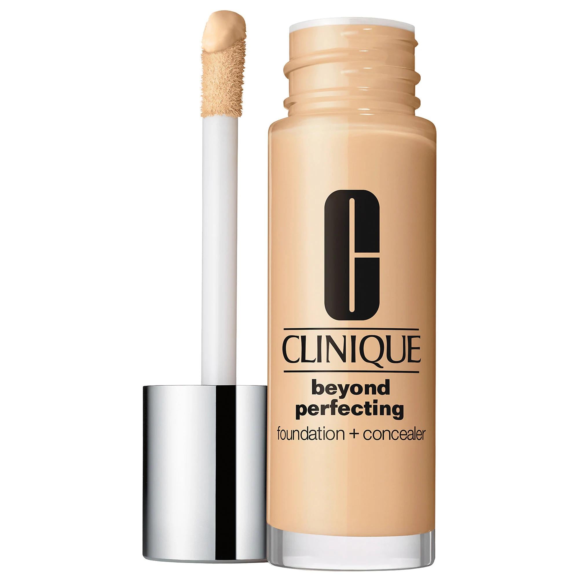 Clinique Beyond Perfecting Foundation + Concealer - Oil-Free, Full-Coverage Makeup for All Skin Types Clinique Beyond Perfecting Foundation + Concealer oil-free foundation, full-coverage concealer, long-lasting makeup, non-comedogenic foundation, sweat-resistant concealer, Clinique, makeup for all skin types, natural finish foundation, moisturizing foundation, 24-hour wear makeup, acne-friendly makeup, humidity-resistant foundation