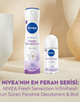 NIVEA Fresh Sensation Deodorant Spray for Women - Long-Lasting Anti-Perspirant Protection, 72-Hour Freshness, Dermatologically Tested, Alcohol-Free NIVEA Fresh Sensation Deodorant Spray - 72hr Protection NIVEA Fresh Sensation Deodorant Spray, Long-lasting deodorant for women, Anti-perspirant deodorant spray, Dermatologically tested deodorant, Alcohol-free deodorant spray, Women's personal care, Deodorant for sensitive skin, Long-lasting freshness, Anti-perspirant protection, NIVEA INFINIFRESH formula