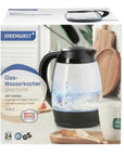 Ideenwelt Glass Electric Kettle with Blue LED 1.7L