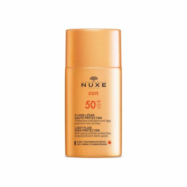 Nuxe Sun SPF50 Light Fluid: Lightweight & Non-Sticky Face Sunscreen for Normal to Combination Skin - Broad Spectrum Protection, Prevents Sunburn & Aging Nuxe Sun SPF50: Lightweight Face Sunscreen - Protect Your Skin! SPF50 sunscreen, lightweight sunscreen, non-sticky sunscreen, sunscreen for normal skin, sunscreen for combination skin, face sunscreen SPF50, broad spectrum sunscreen, daily sunscreen, Nuxe Sun SPF50, sunscreen, face sunscreen, sun protection, UVA protection, UVB protection, non-greasy sunscre