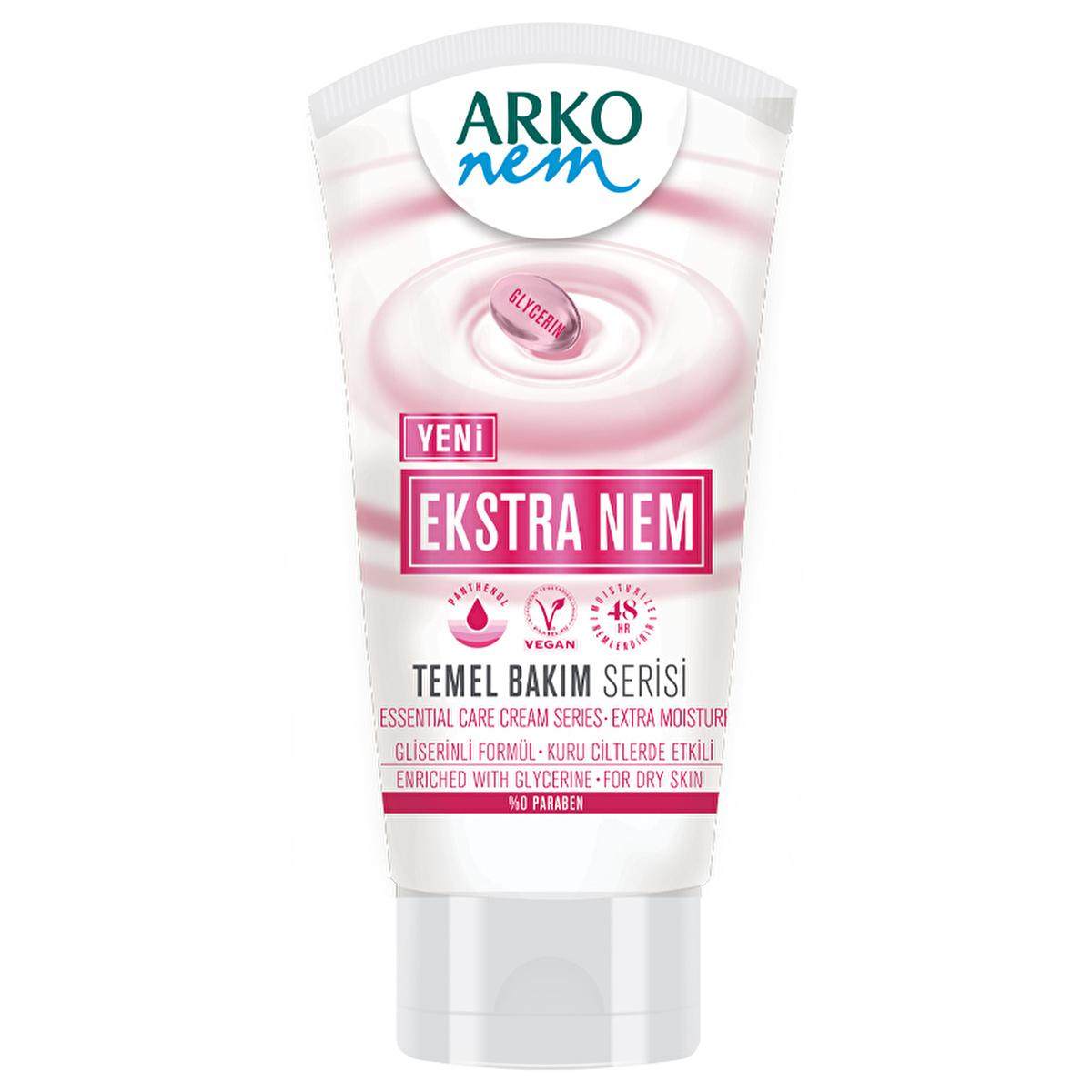 Arko Nem Ekstra Vegan Moisturizer for Dry Skin - 2.03 fl oz, Cruelty-Free & Paraben-Free Skincare Arko Vegan Moisturizer for Dry Skin - Cruelty-Free & Paraben-Free vegan moisturizer, cruelty-free skincare, dry skin care, natural moisturizer, paraben-free skincare, sensitive skin friendly, glycerin moisturizer, panthenol, vitamin E, quick absorption, non-greasy, ethical skincare, skincare routine, dry skin solution, hydration, nourishment