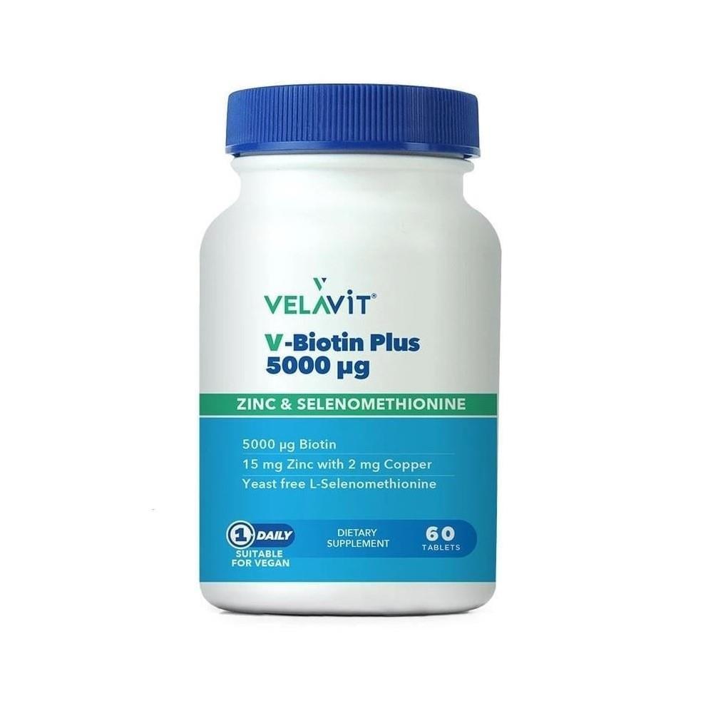 Velavit V-Biotin Plus 5000 mcg Biotin Supplement - 60 Tablets for Healthy Skin, Hair & Nails Velavit V-Biotin Plus 5000 mcg Biotin Supplement Biotin Supplement, Dietary Supplement, Vitamins and Minerals, Health and Wellness, Nutritional Supplements, Healthy Skin, Hair and Nails, Immune Function Support, Antioxidant Properties, Energy Production, Metabolism Support, Health Conscious, Nutritional Support, Wellness Essentials