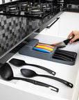 Decobella 18-Knife Block: Space Saving Double Row Knife Organizer for Kitchen, Protects & Stores Knives - Dishwasher Safe Decobella Knife Block: Space Saving Kitchen Knife Organizer knife block, knife organizer, kitchen knife storage, space saving knife block, double row knife block, knife holder, dishwasher safe knife block, 18 knife capacity block, kitchen organization, knife storage solution, knife protection, kitchen safety, counter organization, space saving, compact knife block, kitchen accessories, c