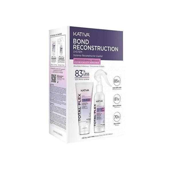 Kativa Total Plex Hair Repair Kit - Keratin Hair Care for Damaged Hair Kativa Total Plex Hair Repair Kit - Keratin Care Keratin hair care, Hair repair kit, Kativa Total Plex, Hair nourishment products, Intensive hair mask and spray, Hair care routine, Damaged hair repair, Hair strengthening products, Cosmetic hair care, Healthy hair products