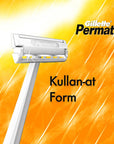 Gillette Permatik Disposable Razor Blades - Single-Blade, Hygienic Shaving Solution for Men and Women, Pack of 10 - view 3