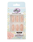 Eklips Beige Oval Press-On Nails for Instant Manicure 24-Pack