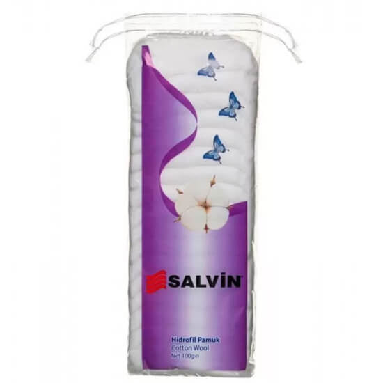 Salvin Hydrophilic Cotton Wool for Personal Care 100g