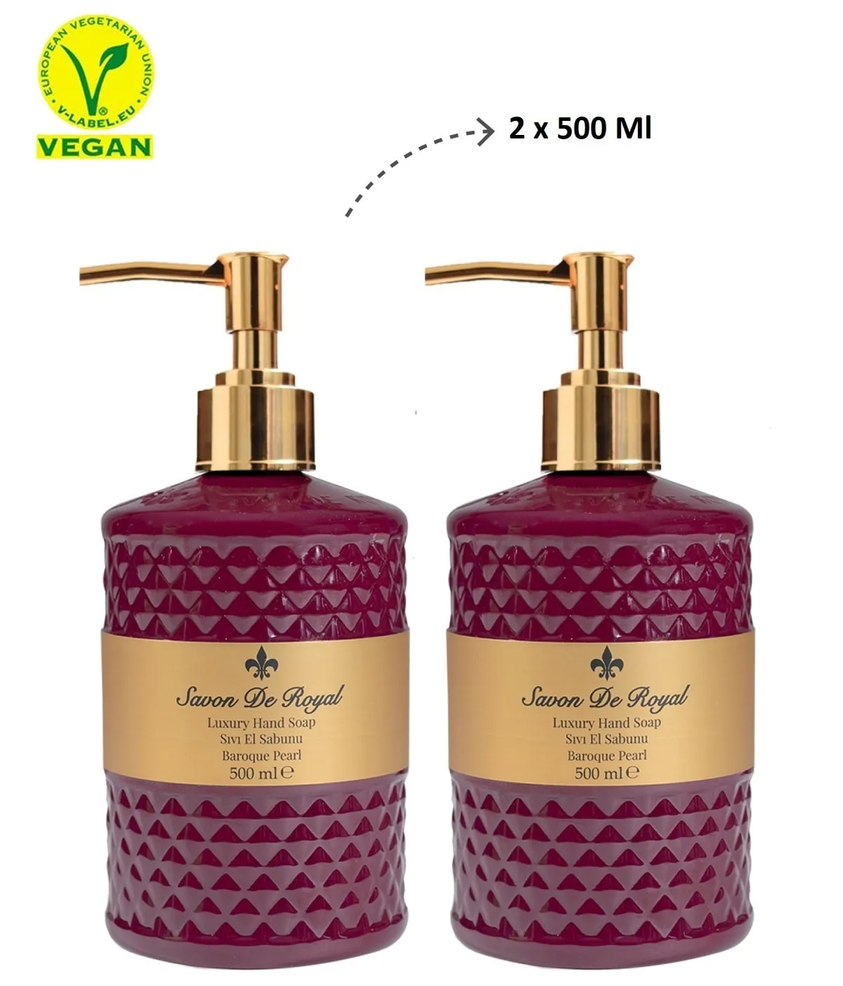 Savon de Royal Luxury Vegan Liquid Soap Baroque Pearl 2 X 500 Ml