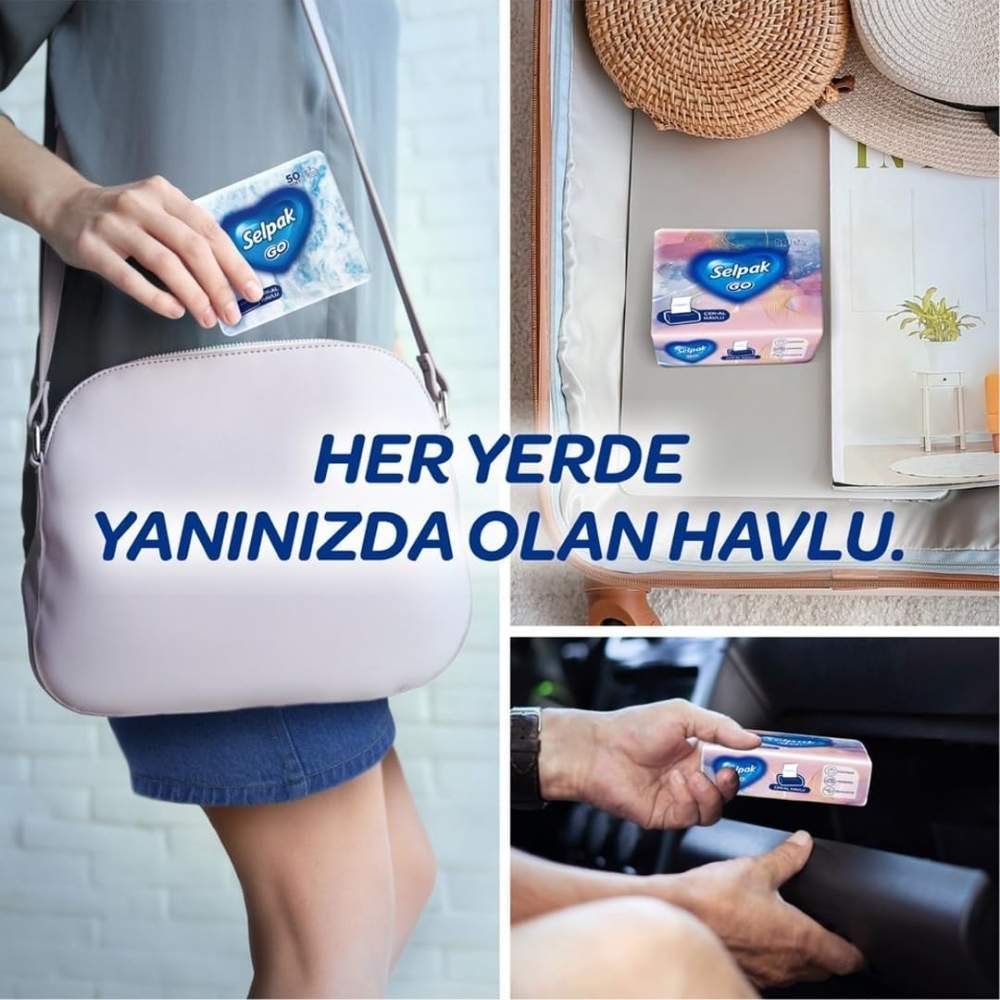 Selpak Go Pull & Use Paper Towels 50 Sheets