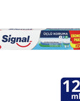 Signal Triple Protection Toothpaste with Fluoride - Natural Whitening, Mint Flavor - 4.06 fl oz Signal Triple Protection Toothpaste - Fluoride & Natural Whitening Signal Toothpaste, Triple Protection Toothpaste, Toothpaste with Fluoride, Natural Whitening Toothpaste, Mint Flavor Toothpaste, Oral Hygiene Products, Daily Oral Care, Tooth Decay Prevention, Bad Breath Prevention, Whitening Toothpaste, Fresh Breath, Confidence Boosting Oral Care