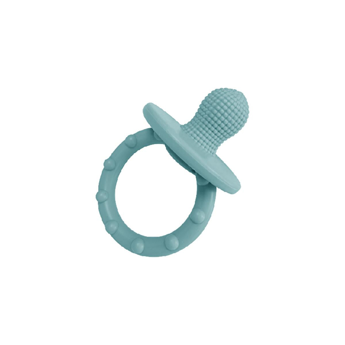 OiOi Baby Silicone Teether Toy - Soft Gum Soother for Teething Relief, 3 Months+, Green OiOi Silicone Baby Teether - Teething Relief for Infants baby teether, silicone teether, teething relief, baby gum soother, infant teething toy, OiOi, baby products, teething toys, baby essentials, baby gifts, newborn care, baby comfort, teething pain relief, silicone baby products