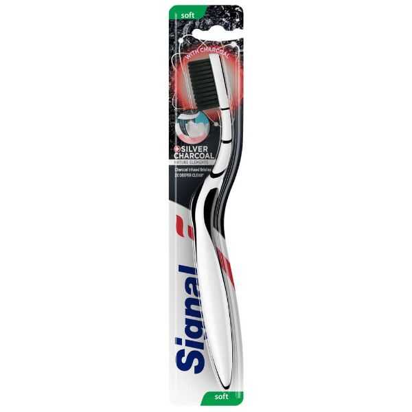 Signal Charcoal Toothbrush Deep Cleaning Manual Brush 1 Pack