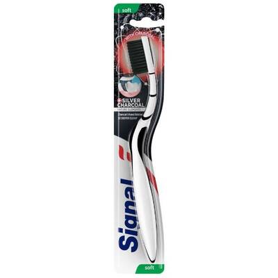 Signal Charcoal Toothbrush Deep Cleaning Manual Brush 1 Pack