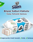 Solo Silen White Soap Scented Surface Wipes 100 Count