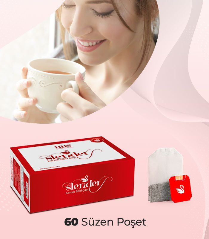 HHS Slender Herbal Tea 60 Tea Bags | Refreshing Daily Herbal Blend | Rosemary, Mate & Green Tea