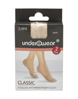 Underwear 40 Denier Microfiber No-Show Socks 2 Pairs