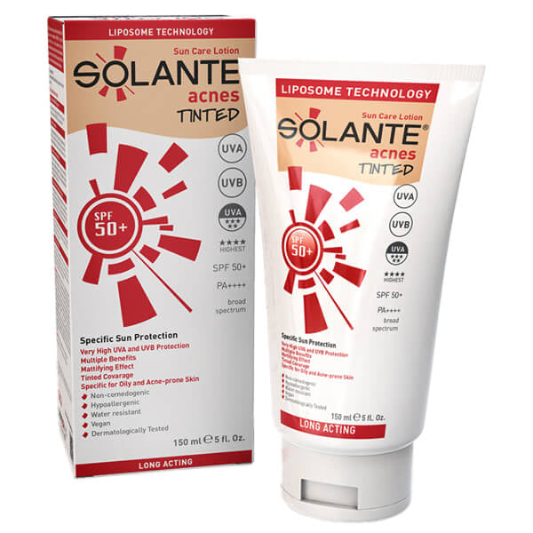 Solante Acnes Tinted SPF 50 Sunscreen for Blemish-Prone Skin 150ml