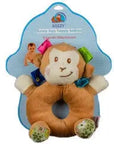 Sozzy Toys Plush Monkey Rattle Sensory Baby Toy, 1pc