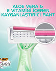 Bic Women's Razor - Miss Soleil Sensitive 3-Blade Shaving System for Smooth Skin Bic Women's Razor for Smooth Shaving Women's Razor, Sensitive Skin Razor, Lubricating Strip Razor, Ergonomic Handle Razor, Aloe Vera and Vitamin E Razor, Smooth Shaving, Women's Grooming, Personal Care, Shaving Essentials, Bic Miss Soleil