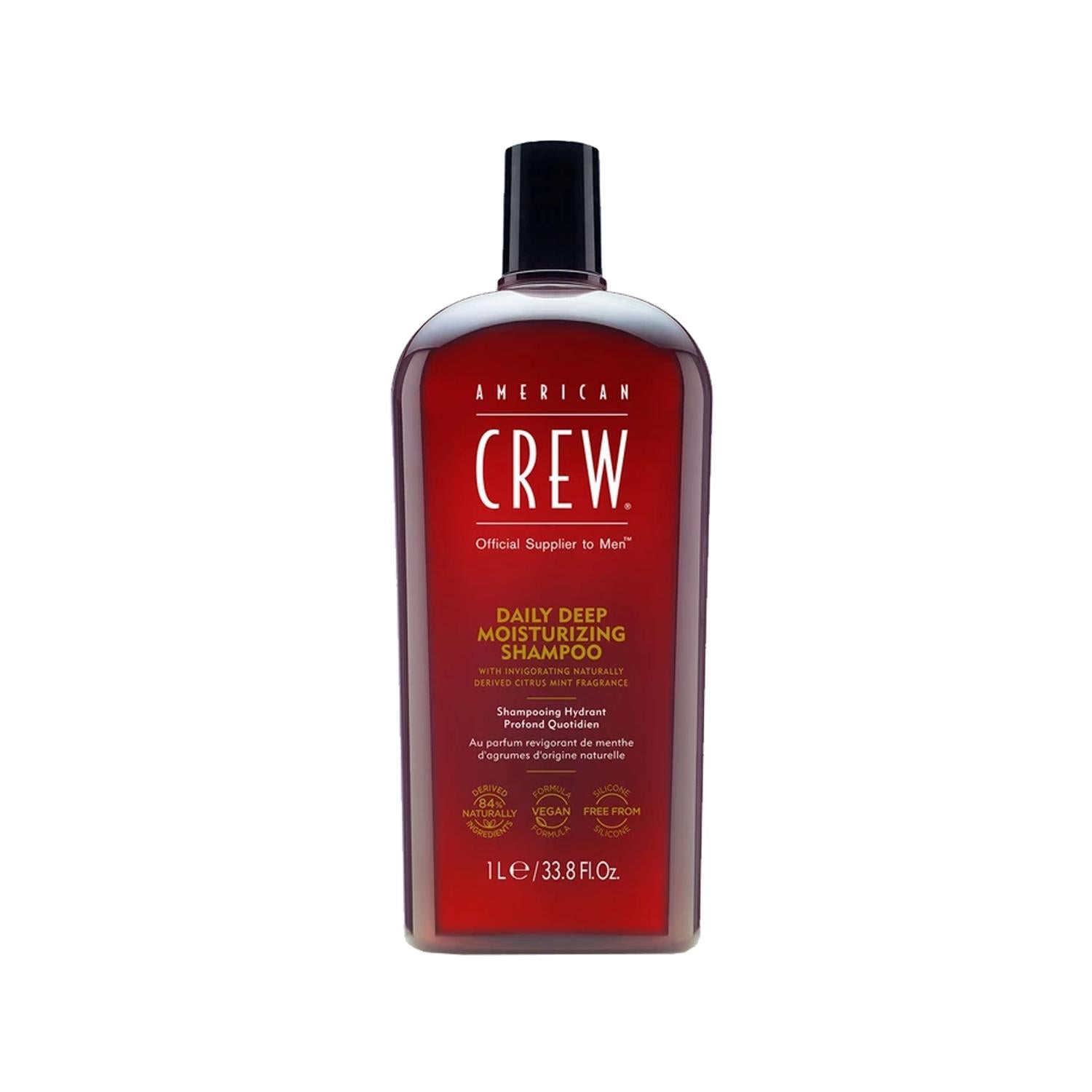 American Crew Moisturizing Shampoo - 1000ml Daily Hydrating Hair Care for Dry Damaged Hair, Men & Women American Crew Moisturizing Shampoo - Daily Hydration moisturizing shampoo, daily shampoo, American Crew shampoo, large volume shampoo, hydrating hair care, hair care products for men, hair moisturizer, daily hair care, dry hair solution, damaged hair repair, American Crew hair care