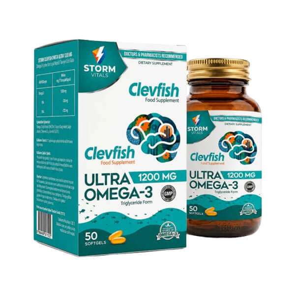Storm Vitals Omega Ultra 1200 Fish Oil Supplement 50 Softgels