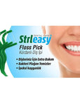 Strleasy Dental Floss Picks for Easy Teeth Cleaning 32 Count