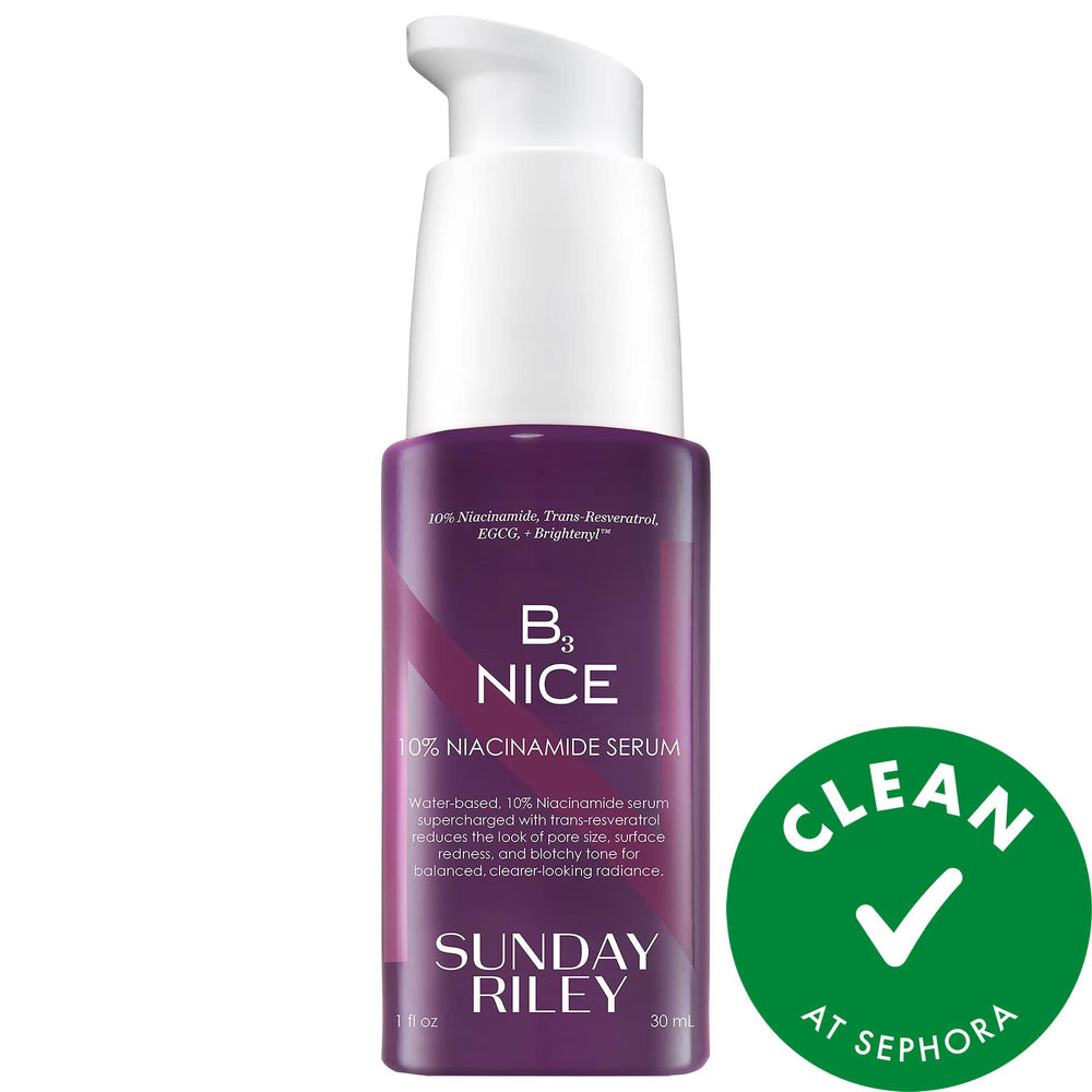 B3 Nice 10% Niacinamide Serum: Reduce Redness, Minimize Pores & Treat Dark Spots - Trans-Resveratrol, Clean & Cruelty-Free Skincare B3 Nice Niacinamide Serum: Treat Dark Spots, Redness & Pores niacinamide serum, dark spot treatment, redness reducing serum, pore minimizing serum, B3 serum, trans-resveratrol serum, hyperpigmentation treatment, oily skin serum, clean skincare, cruelty-free serum, niacinamide, dark spots, redness, pores, trans-resveratrol, brightenyl, oily skin, combination skin, clean beauty,