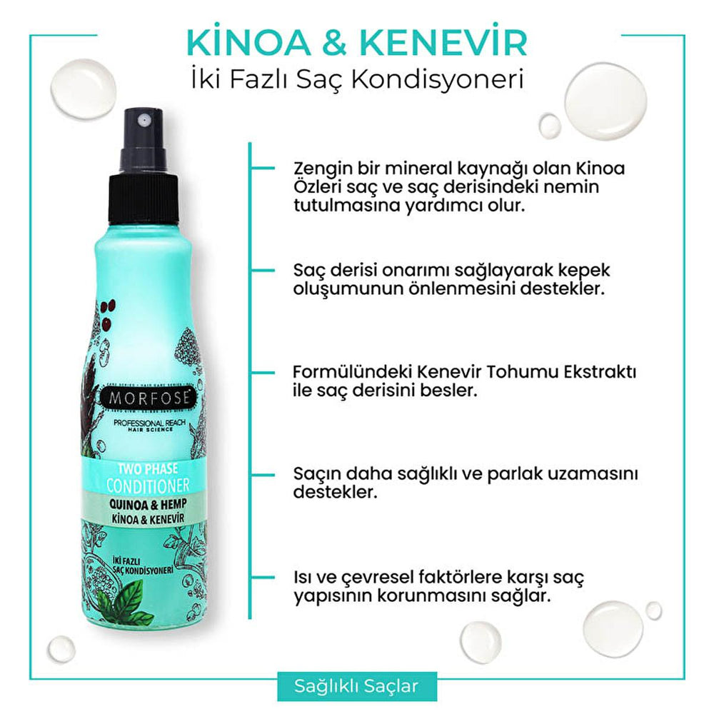 Morfose Quinoa & Hemp Leave-in Hair Serum - Nourishes & Protects Hair, 7.44 fl oz - view 3