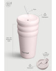 Stevig Bubble Stainless Steel Thermos in Soft Quartz 600 ml