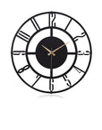 Muyika 50cm Metal Black Wall Clock - Silent Sweep Mechanism, Modern Decor - view 4