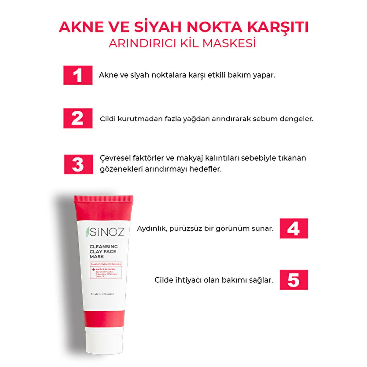 Sinoz Acne & Blackhead Purifying Facial Mask: Deep Pore Cleansing, Oil Control, and Natural Extracts for Clearer Skin Sinoz Acne Mask: Purify Pores & Clear Blackheads - Natural Formula acne face mask, blackhead removal mask, pore cleansing mask, oily skin mask, deep cleansing face mask, natural clay mask, facial treatment for acne, skin purifying mask, acne treatment, blackhead treatment, pore minimizer, oil control, kaolin clay, calendula extract, cucumber extract, chamomile extract, facial mask, skin care