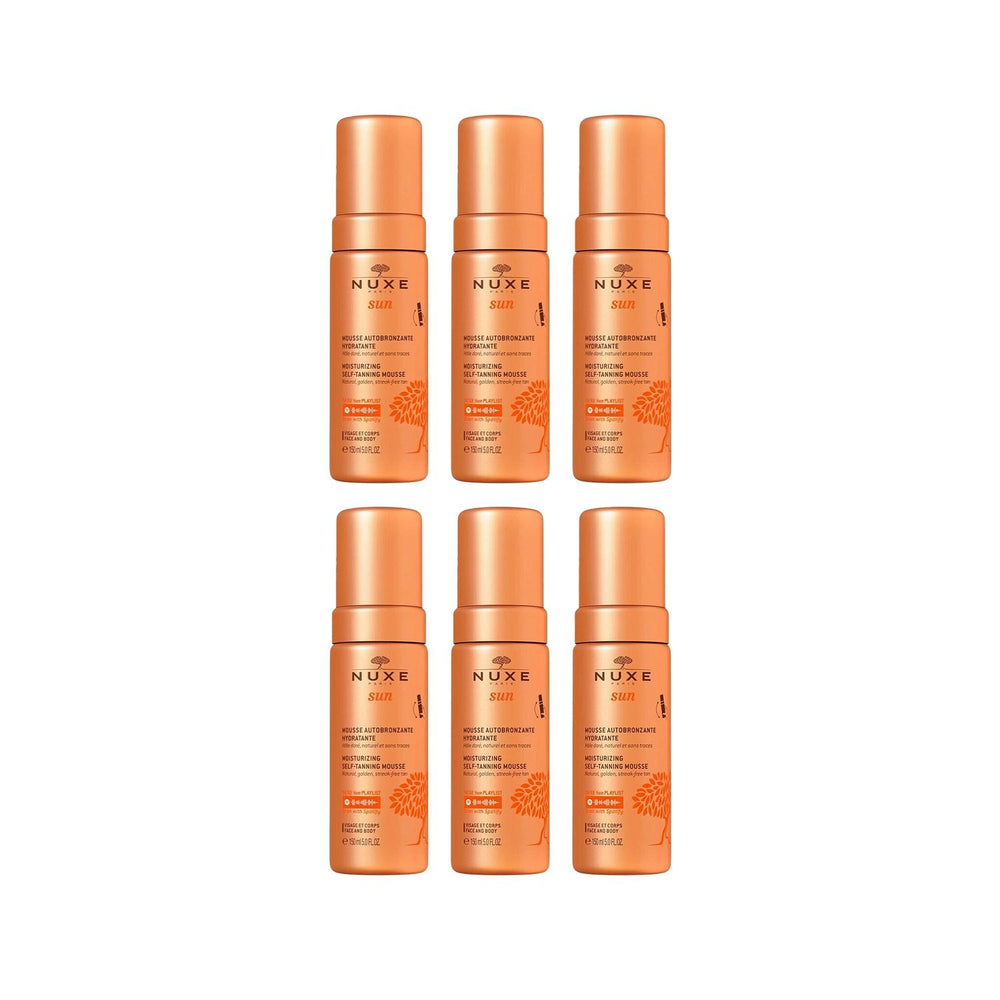 Nuxe Autobronzant: Achieve a Safe, Natural Sunless Tan with Face & Body Tanning Foam - 6x150ml Nuxe Sunless Tanner: Safe, Natural Tanning Foam for Face & Body sunless tanning foam, self tanning foam, face and body tanner, Nuxe sunless tanner, bronzing mousse, sunless tanning mousse, safe tanning, tan without sun, Nuxe autobronzant, self tanner, sunless tanner, bronzer, fake tan, tanning lotion, face tanner, body tanner, sunless tanning, tanning mousse, safe tan, no sun tanning, sunless glow, UV free tanning
