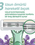 Bic Women's Razors - Soleil Escape 3-Blade Disposable Razors for Women with Lavender & Eucalyptus Scent Bic Women's Razors - 3-Blade Disposable with Lavender & Eucalyptus Women's Razors, Spa-inspired Shaving, Sensitive Skin Shaving, Disposable Razors for Women, Scented Shaving Products, Lavender Shaving Products, Eucalyptus Scented Razors, Comfortable Shaving, Smooth Shaving Experience, Personal Care, Shaving Essentials, Women's Grooming, Bic Razors