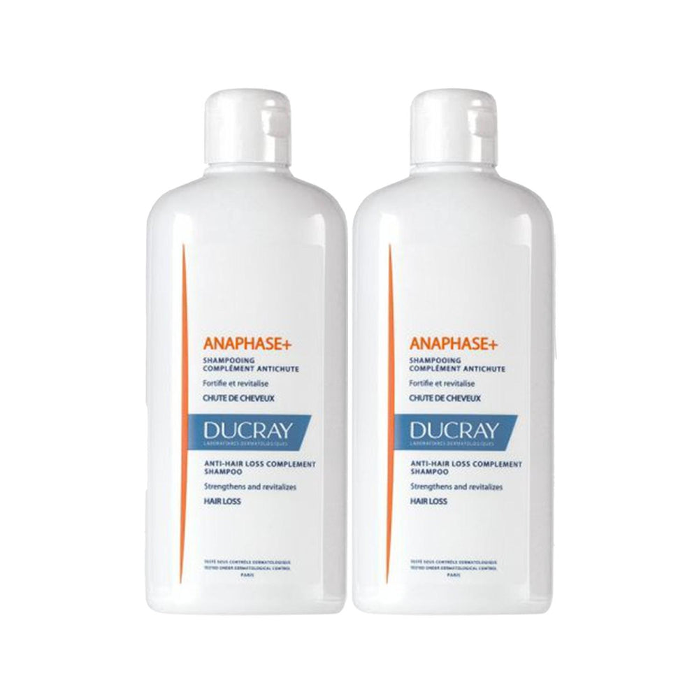 Ducray Anaphase+ Hair Loss Shampoo - 2 x 400ml - Anti Hair Fall Care & Dermatological Shampoo - Shampoo