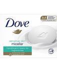 Dove Sensitive Skin Beauty Bar - Micellar Cleansing Soap with Moisturizing Cream, Hypoallergenic & Fragrance-Free - view 4