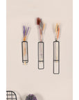 Muyika Modern Metal Wall Shelf Set with Glass Shades - 3 Decorative Shelves for Indoor Display - view 3