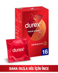 Durex Lubricated Condoms - Safe & Comfortable Contraception for Adults, 16 Count
