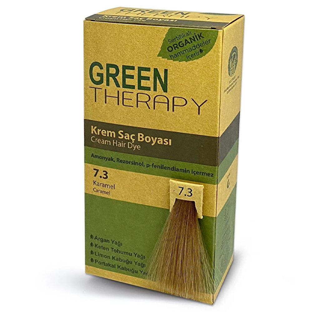 Green Therapy Cream Hair Dye 7.3 Karamel